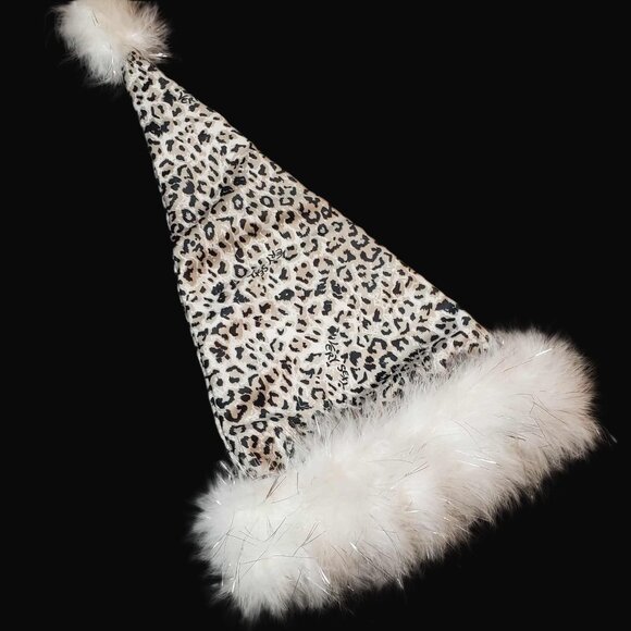 🔥RARE & HTF NEW!!! 2007 Victoria's Secret Very Sexy Snow Leopard Santa Hat - Picture 6 of 10